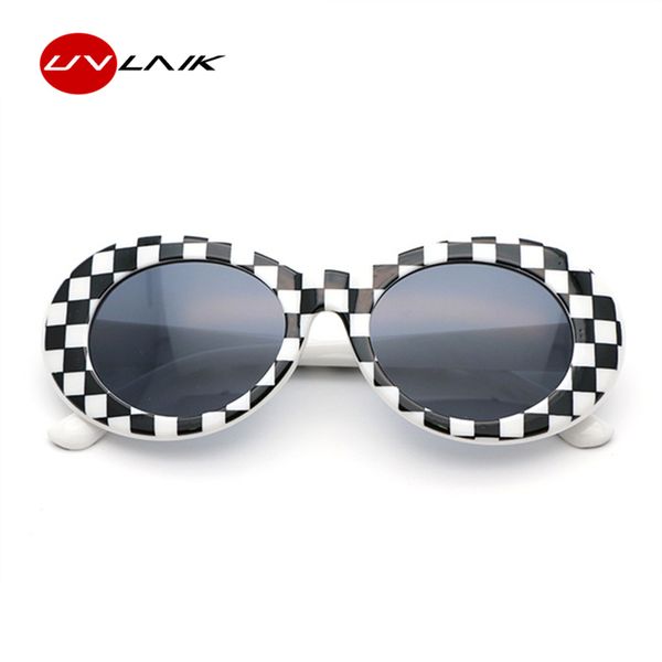 

uvlaik nirvana kurt cobain glasses round clout goggles sunglasses for women men mirrored glasses retro female male sun, White;black