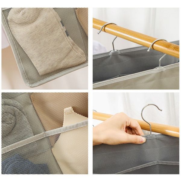 

double-sided storage hanging bag wall type oxford cloth close-fitting clothing storage hanging bag waterproof and moisture-proof
