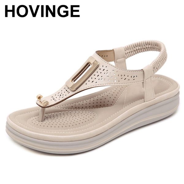 

hovinge summer flat sandals women gladiator sandals women shoes casual flip flop ladies platforms beach wedge, Black