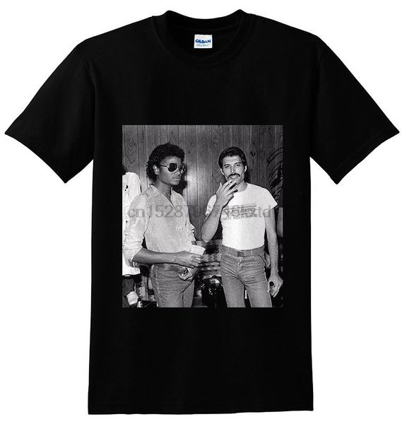 

michael jackson and freddie mercury vintage rare black t-shirt 2020 new pure cotton short sleeves hip hop fashion mens t shirt