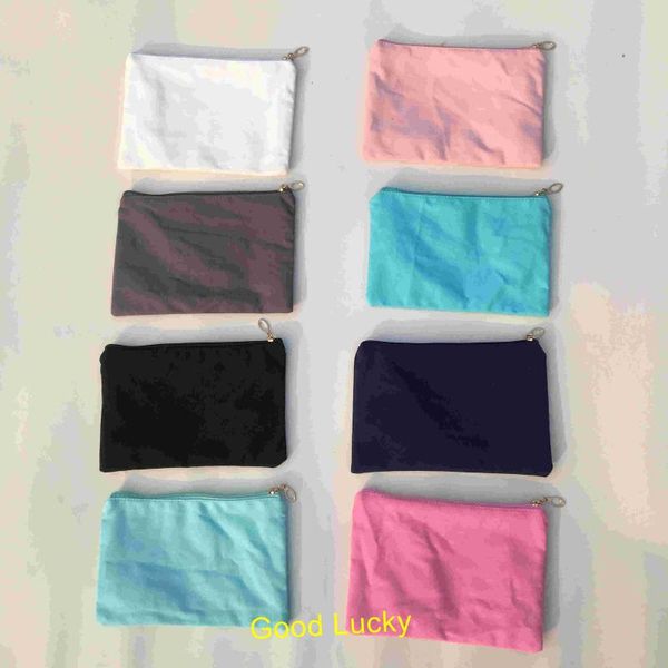 

10pcs/lot new arrival 8 colors canvas cosmetic bag with satin lining personalize lady purse makeup bags