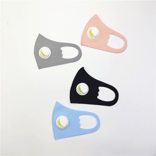 

Anti Dust Face Mouth Cover PM2.5 Mask with Valve Respirator Dustproof Anti-bacterial Washable Reusable Ice Silk Cotton Masks