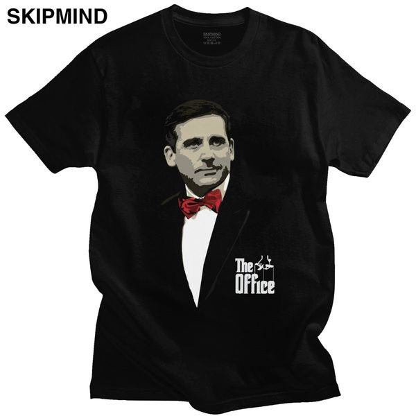 

men's michael scott t shirt men short sleeved printed the office tv t-shirt round neck loose fit 100% cotton tee clothes