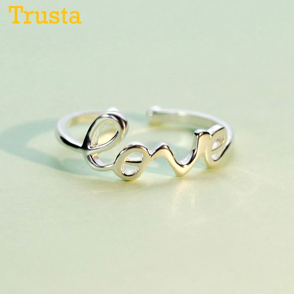 

cluster rings trusta 100% 925 sterling silver fashion jewelry cute love cocktail ring sizable 5 6 7 girls teens xmas gift ds313 drop, Golden;silver