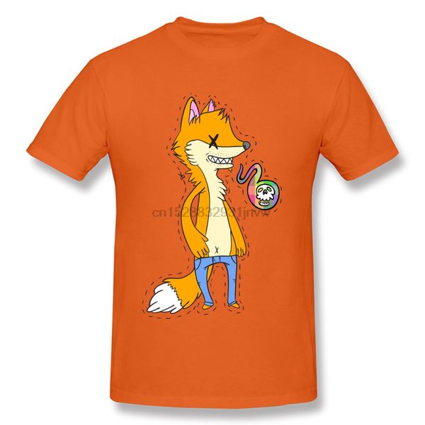 

slumming fox t-shirts t shirt casual tees for men funny designer crewneck cotton fabric april fool day clothes orange