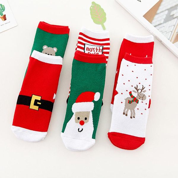 

6 pair cute baby kids christmas casual socks cute socks 27, Pink;yellow