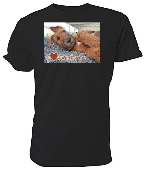 

irish terrier dog, i love irish terriers t shirt - choice of size & colours men women tee shirt