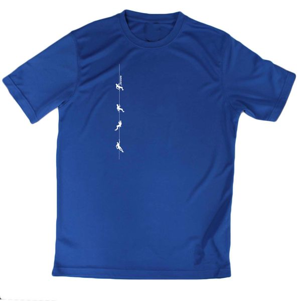 

climbing t-shirt funny mens sports performance tee - climbers rope