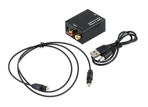 

digital adaptador optic coaxial rca toslink signal to analog audio converter adapter cable dhl ing