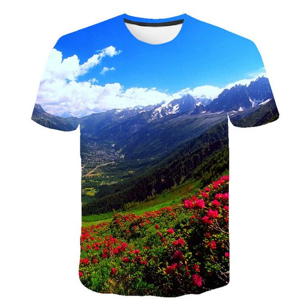 

abstract 3d crystal flowers fashionable man 3d print shirts horror kawaii oversized men clothing