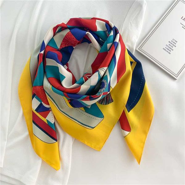

90*90cm square scarf twill cotton feeling women head shawls and wraps luxury print neck scarves hijab bandana, Blue;gray