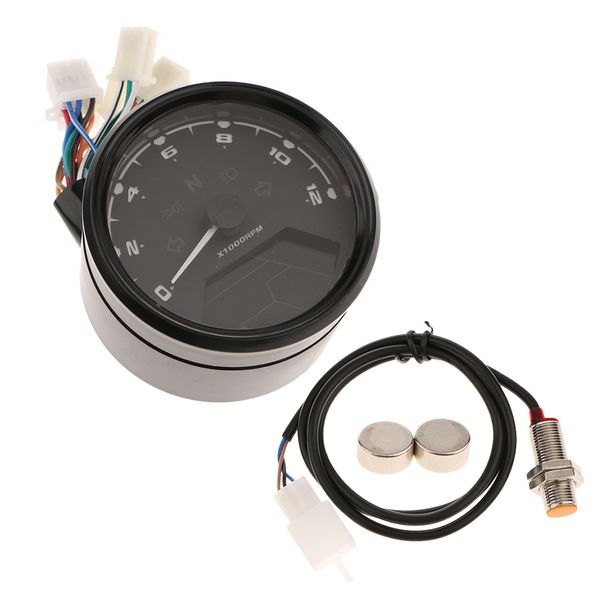 

универсальный цифровой lcd мотоцикл спидометр одометр тахометра датчик 12vdc