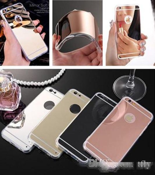 

luxury electroplate ultra thin clear mirror soft tpu case silicone back cover for iphone xs max xr x 7 8 6 6s plus s6 s7 edge s8 plus