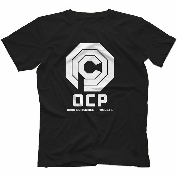 

ocp omnicorp t-shirt 100% cotton robocop inspired omni consumer products new 2019 men casual letter printed shirts