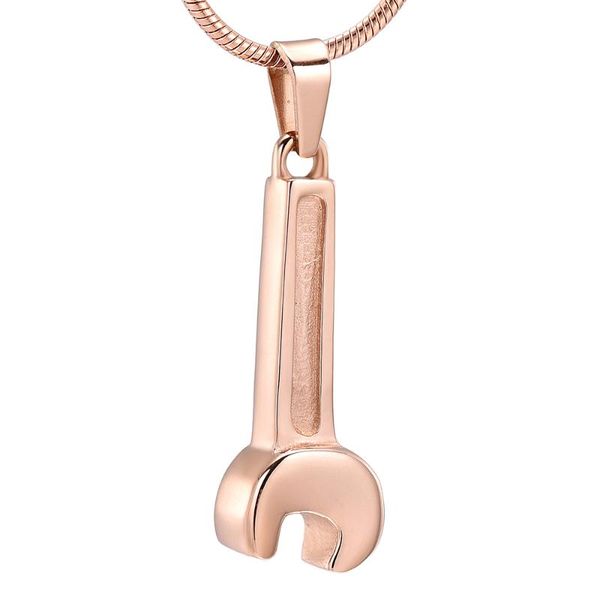 

chains ijd10527 wrench tool cremation jewelry for pendant urns stainless steel commemorative necklace men/ladies, Silver