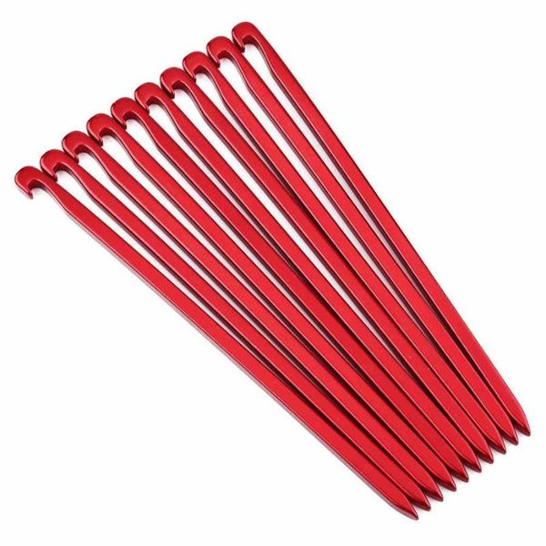 

aluminum alloy 10x/set 16cm outdoor camping trip tent peg ground nail stakes fa