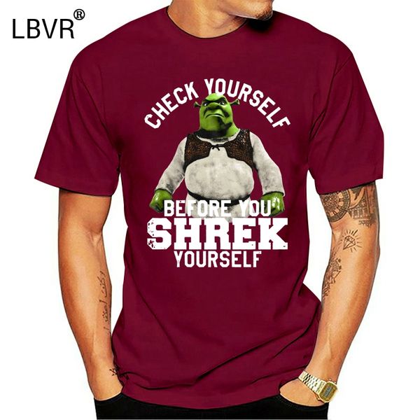 

shrek men's short sleeve t-shirt graphite heather shrek urself summer casual tee shirt