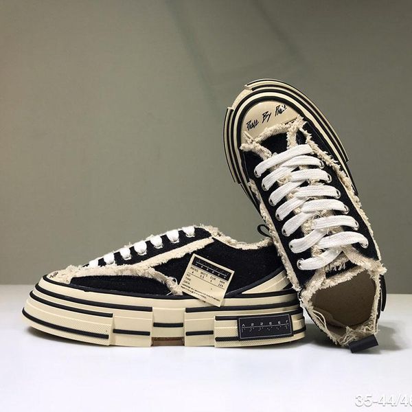 

luxury xvessel g.o.p. lows canvas shoes mens women fashion designer vessel tripe s piece by piece speed casual shoes, Black