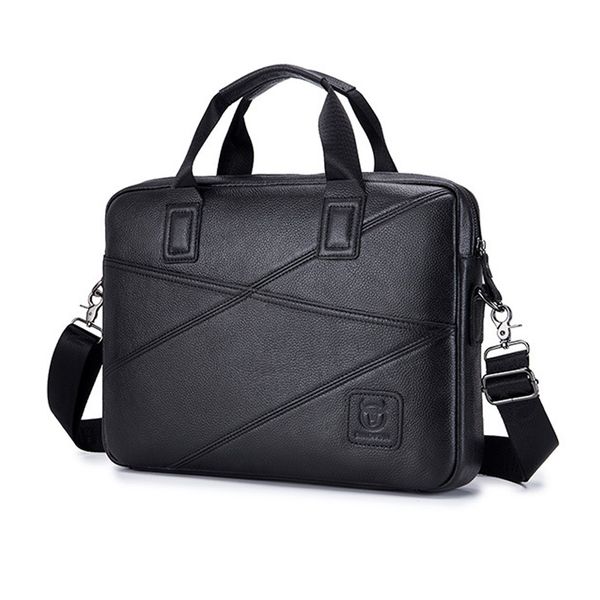 

briefcases genuine leather men's bag briefcase male 14inch lapnatural for men messenger bags handbag