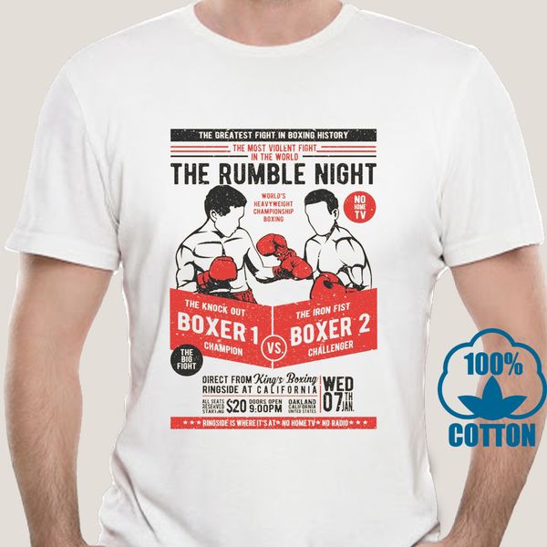

3865a классический бокса rumble night мужская футболка