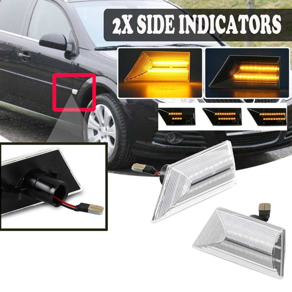 

car led flowing turn signal light dynamic side marker blinker for vectra c 02-08 signum 03-08