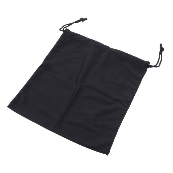 

black travel carry drawstring headphones pouch bag general bag 200x190x5 mm