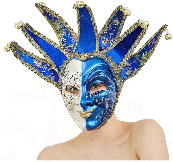 

blue joker carnival mask venetian masquerade masks mardi gras party costume holloween masks