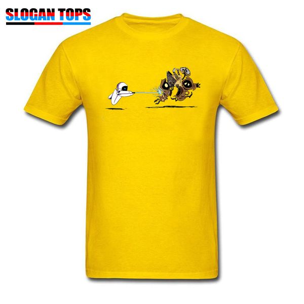 

true love t-shirt men robot printed t shirts swag cartoon tees custom store summer light yellow funny hip hop tshirt