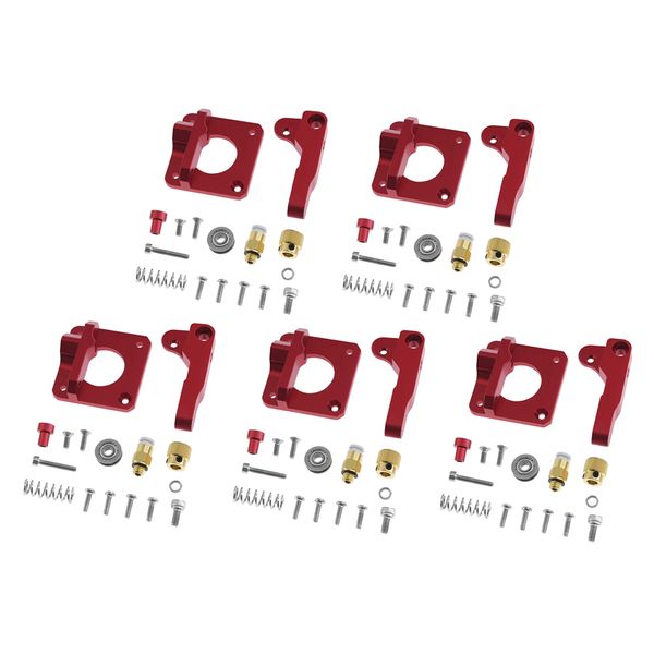 

5x red left mk8 extruder extrusion for ender 3 cr10 cr10s pro cr8 cr7
