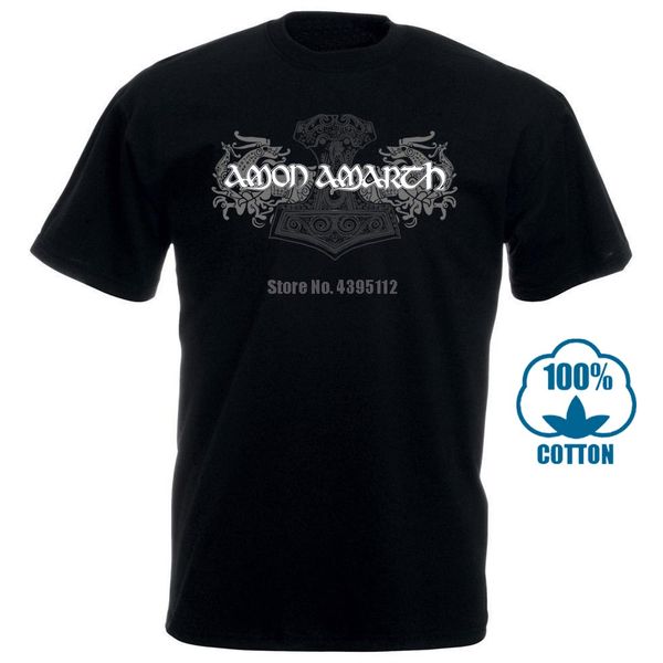 

official amon amarth viking horses men's black t shirt us import