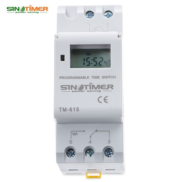 

sinotimer brand microcomputer electronic programmable digital timer switch time relay control 110/220v ac 16a din rail mount b