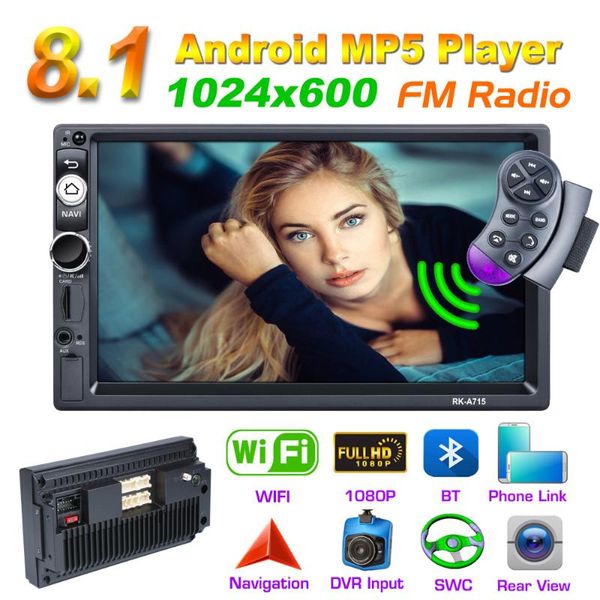 

car head unit 2 din radio multimedia player gps navigation wifi auto radio stereo bluetooth car audio autoradio usb sd 2din