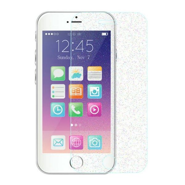 

diamond glitter shiny tempered glass screen protector for apple iphone 7/7plus/6 6s 6/6s plus 5s 5e 5c full cover protector film