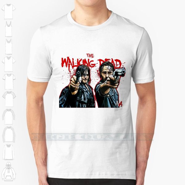 

daryl and rick custom design print for men women cotton new cool tee t shirt big size 6xl daryl walking rick dead