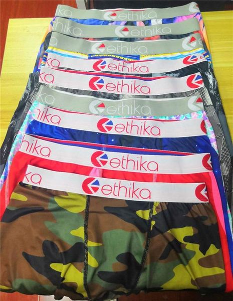 

random styles ethika men's staple underwear sports hip hop rock beach underwear skateboard street designer streched quick dry, Black;white