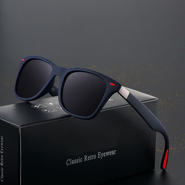 

2020 new fashion square ladies polarizing sunglasses uv400 men's glasses classic retro brand design driving sunglasses, White;black