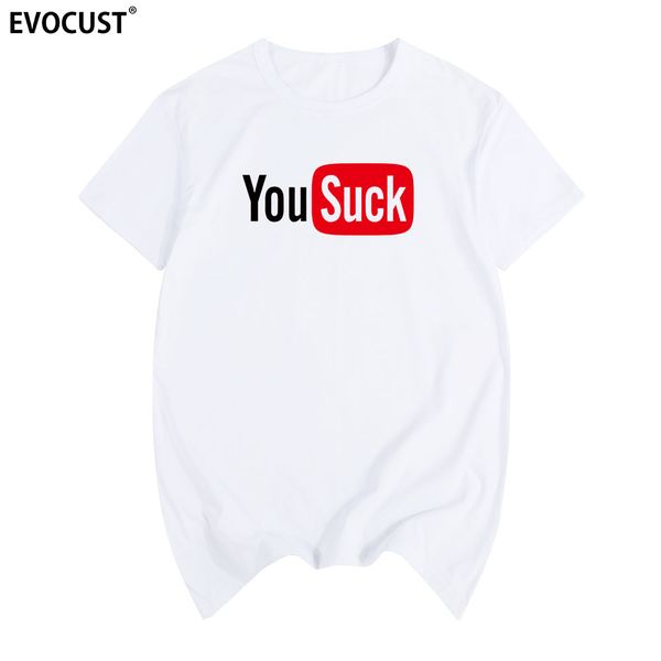 

вы сосать youtube футболки хлопка для мужчин майки новых tee tshirt для женщин унисекса моды