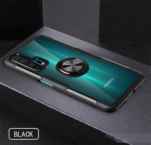 

transparent ring designer phone case for huawei p40 pro huawei p30 case shockproof holder cover honor 20 pro