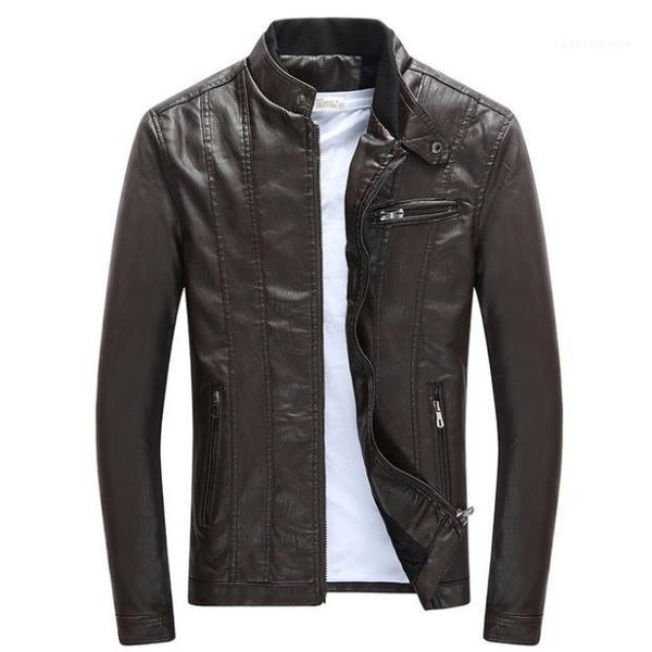 

plus size coat male clothing mens designer casual jacket autumn winter slim fit stand collar jackets, Black;brown