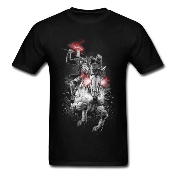 

headless horseman t-shirt funky men t shirts vintage horse rider print horror street style clothes cotton short sleeve tees