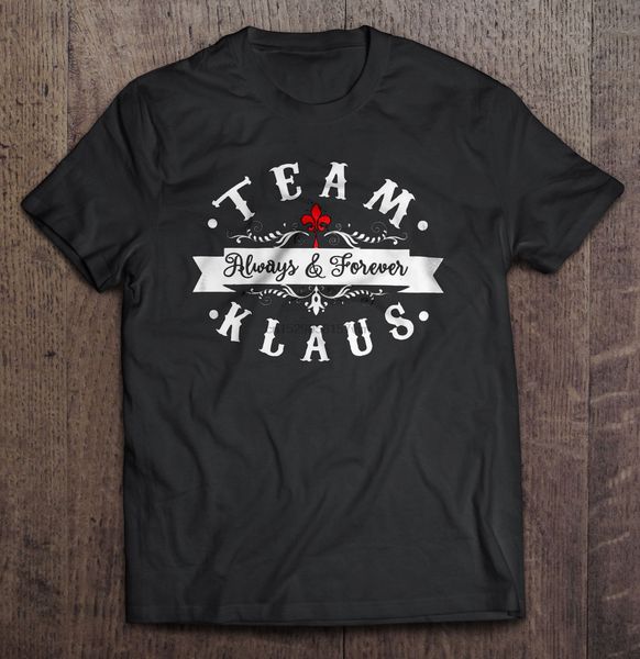 

men t shirt team klaus aways & forever women t-shirt