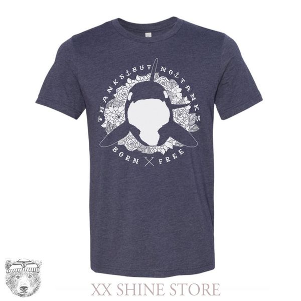 

orca whale no tanks mens t shirt [+colors] custom color printed tee 100% cotton t shirt men women tee