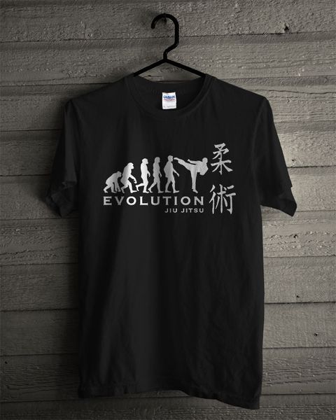 

new jiu jitsu shirt funny evolution jiu jitsu japan mma bbj men 2020 new brand sale 100 % cotton funny shirts