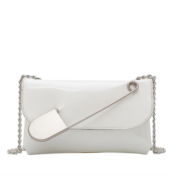 

trendy pin design patent leather fashion women purses and handbags envelope bag shoulder bag crossbody chain clutch