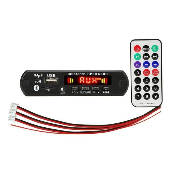 

5v 2*3w bluetooth 5.0 mp3 player decoder board 5v car fm radio module support fm tf usb aux handscall record