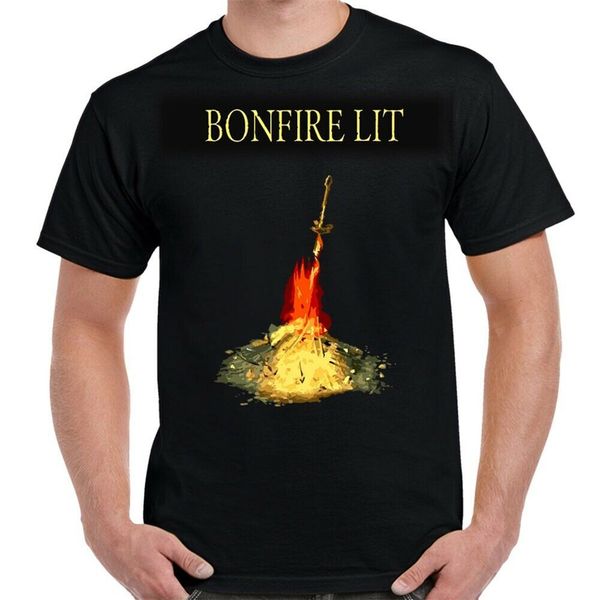 

dark souls bonfire lit t-shirt cotton short sleeve tee shirt