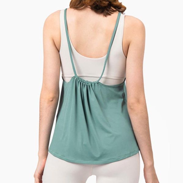 

binand loose yoga back sports vest quick dry gym shirt running tank solid sling sport sleeveless fitness shirt, White;red