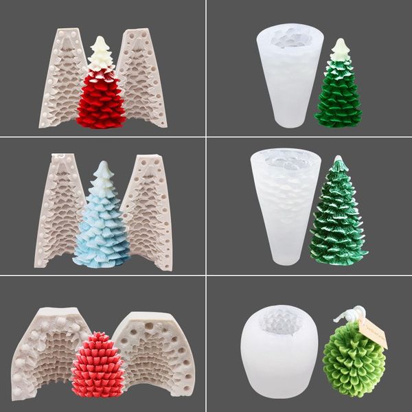 

christmas tree silicone mold three-dimensional diy aroma candle baking mold mousse cake decoration mold bakeware kitchen tool