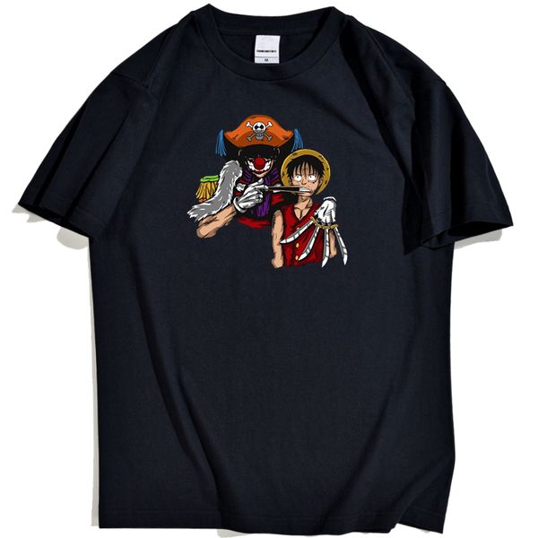 

japan anime clothes one piece male tshirts cartoon characters luffy tee shirts for men's harajuku breathable mens tee shirt