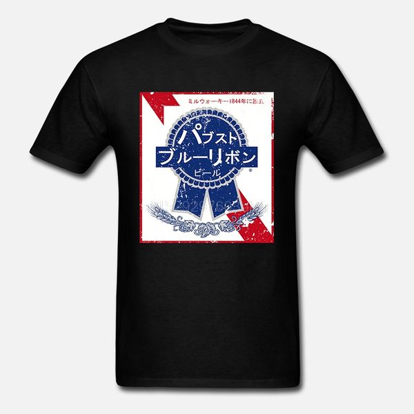 

men short sleeve tshirt japanese american pabst beer t shirt women t-shirt